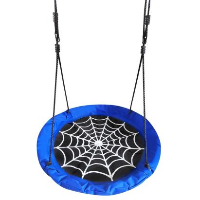 Leagăn tip cuib Spider 100 cm, înălțime reglabilă, 150 kg, albastru-negru