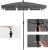 Umbrelă SONGMICS pentru balcon, terasă și plajă, cu înclinare, husă, 200x125 cm, gri