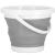 Lighean pliabil rotund din silicon si plastic, 10L, 31x24 cm, gri