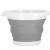Lighean pliabil rotund din silicon si plastic, 10L, 31x24 cm, gri