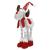 Figurina Craciun, Ren, picioare telescopice, iluminare LED, 61cm
