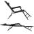 Sezlong pliabil Zero Gravity pentru gradina si terasa, negru, 120 kg