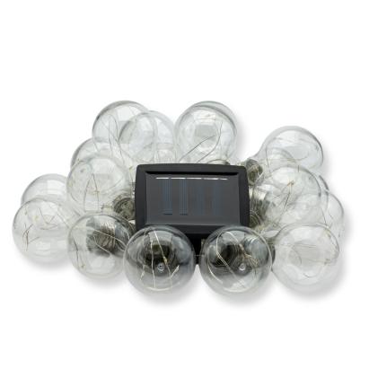 Ghirlandă luminoasă solară LED Moza, 20 becuri, 5,8 m, alb cald