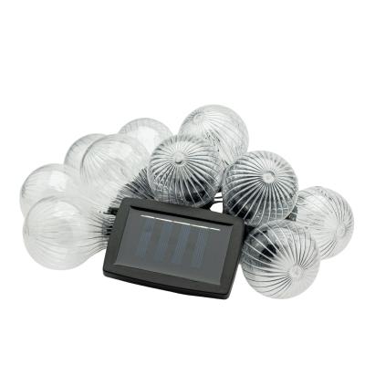 Ghirlandă luminoasă solară LED Stripes, 10 becuri, 3,8 m, alb cald