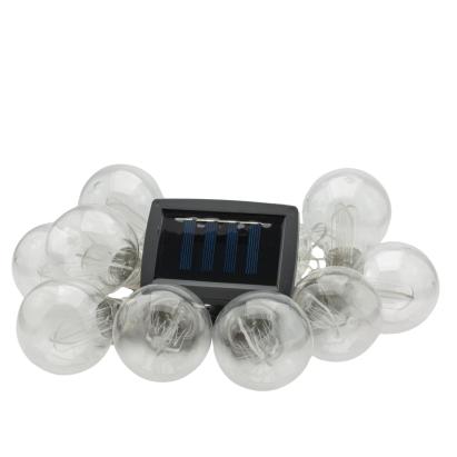 Ghirlandă luminoasă solară LED Hemma, 10 becuri, 380 cm, alb cald