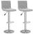 Scaune de bar, 2 buc., gri deschis, catifea GartenMobel Dekor