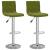 Scaune de bar, 2 buc., verde deschis, catifea GartenMobel Dekor