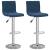 Scaune de bar, 2 buc., albastru, catifea GartenMobel Dekor