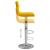 Scaune de bar, 2 buc., galben muștar, catifea GartenMobel Dekor