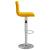Scaune de bar, 2 buc., galben muștar, catifea GartenMobel Dekor