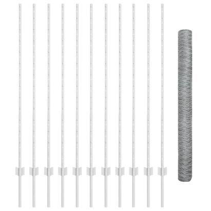 Gard cu Stâlp Argintiu 1,4 x 25 m Oțel GartenMobel Dekor