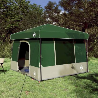 Set Cort pentru Camping 2 pcs Verde Tafetă și Material GartenMobel Dekor