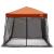 Set Cort pentru Camping cu acoperiș 2 pcs Gri și Portocalie GartenMobel Dekor