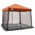 Set Cort pentru Camping cu acoperiș 2 pcs Gri și Portocalie GartenMobel Dekor