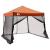 Set Cort pentru Camping cu acoperiș 2 pcs Gri și Portocalie GartenMobel Dekor