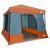 Set Cort pentru Camping cu acoperiș 2 pcs Gri și Portocalie GartenMobel Dekor