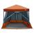 Set Cort pentru Camping cu acoperiș 2 pcs Gri și Portocalie GartenMobel Dekor