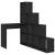 Birou de colț cu raft Stejar Negru 101,5 x 149,5 x 149,5 cm GartenMobel Dekor