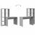 Birou cu raft Gri Sonoma 138,5 x 55 x 143 cm Lemn compozit GartenMobel Dekor