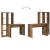 Birou cu raft Lemn Vechi 138,5 x 55 x 143 cm Lemn compozit GartenMobel Dekor