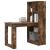 Birou cu raft Stejar fumuriu 122 x 67 x 145 cm Lemn compozit GartenMobel Dekor