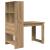 Birou cu raft Stejar Artizanal 122 x 67 x 145 cm Lemn compozit GartenMobel Dekor