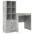 Birou cu sertar 2 pcs Gri din beton GartenMobel Dekor