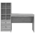 Birou cu sertar 2 pcs Gri Sonoma GartenMobel Dekor