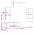 Set dulap TV 7 piese montat pe perete lemn vechi lemn prelucrat GartenMobel Dekor