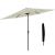 Umbrelă de terasă și grădină 300 cm, bej, cu înclinare, manivelă și husă