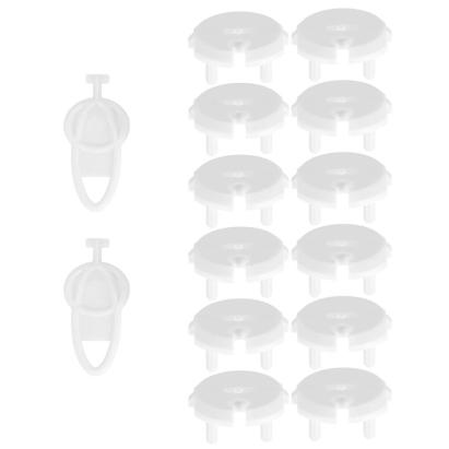 Set 12 protectii pentru prize copii cu cheie, 35 mm, albe