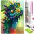 Set broderie cu diamante 5D 30x40 cm, model Cap de dragon multicolor