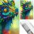 Set broderie cu diamante 5D 30x40 cm, model Cap de dragon multicolor