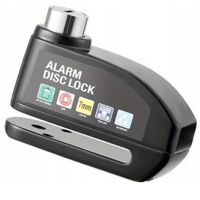Antifurt pentru disc de frana bicicleta cu alarma 110 dB, impermeabil