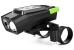 Far bicicletă 3 în 1 cu 2 LED-uri 5W, vitezometru, claxon și USB