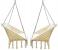 Scaun suspendat tip leagan cu perna pentru casa si gradina, bej, 60x65x115 cm