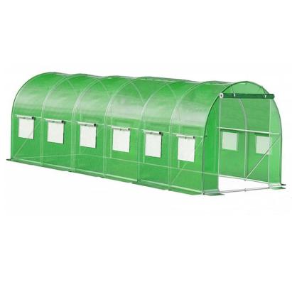 Sera de gradina tip tunel 300x600 cm, cadru metalic, 13 ferestre, 18 mp