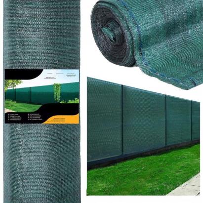 Plasa de umbrire si intimitate pentru gard 1.5x10 m, 185 g/mp, verde