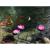 Lampa solara plutitoare de gradina, nufar roz LED RGB, 18x18x6 cm