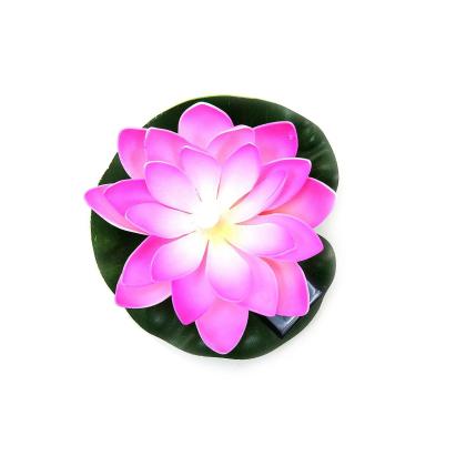 Lampa solara plutitoare de gradina, nufar roz LED RGB, 18x18x6 cm