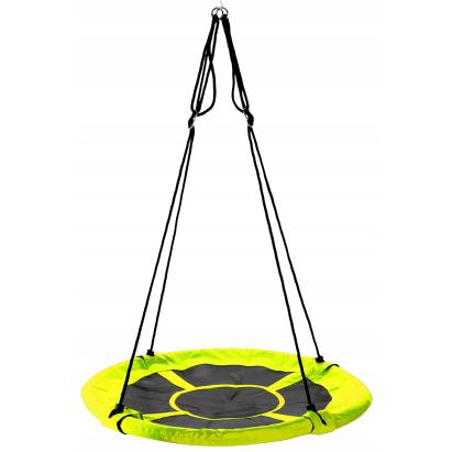 Leagăn tip cuib Sersimo G-Line 100 cm, înălțime reglabilă, 150 kg, galben-negru