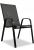 Set 2 scaune de grădină stivuibile, cu cadru metalic și textilen, negre