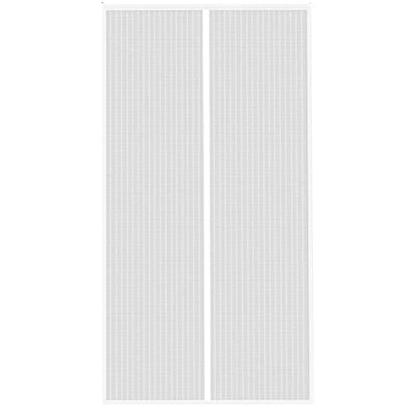Plasa anti-insecte magnetica pentru usa, alba, ajustabila 80-100 x 210-220 cm
