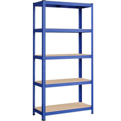 Raft metalic de depozitare Songmics, 5 polite MDF, 875 kg, albastru
