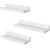 Set 3 rafturi de perete SONGMICS din MDF pentru rame foto, 38 cm, alb