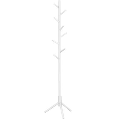 Cuier de haine VASAGLE din lemn masiv, tip pom, 8 carlige, 175 cm, alb