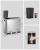 Coș de gunoi reciclare SONGMICS din inox, 3 compartimente 3x18L