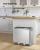 Coș de gunoi reciclare SONGMICS din inox, 3 compartimente 3x18L