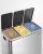Coș de gunoi reciclare SONGMICS din inox, 3 compartimente 3x18L
