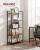Bibliotecă VASAGLE cu 5 rafturi, stil industrial, maro rustic, 66x30x153 cm